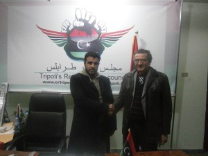 Tripoli, Libia, con il Consiglio dei rivoluzionari di Tripoli (febbraio 2012)