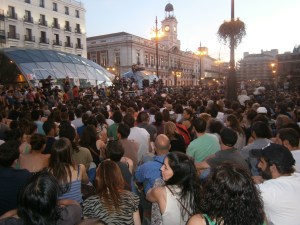 Puerta del Sol, Madrid, primo anniversario del movimento degli Indignados (maggio 2012)